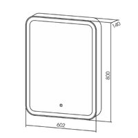  Silver Mirrors Шкаф с зеркалом Фиджи 60x80 LED-00002364 - Превью изображения №6 — Интернет-магазин Time-Shop