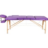 Массажный стол Atlas Sport 60 см складной 3-с деревянный (фиолетовый) - Превью изображения №2 — Интернет-магазин Time-Shop