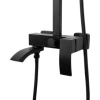 Душевая система  Hansberge H5077 (черный матовый) - Превью изображения №3 — Интернет-магазин Time-Shop