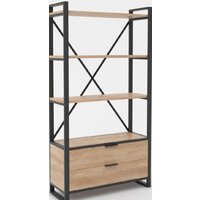 Hype Mebel Стандарт Люкс 50x170 (черный/дуб галифакс натуральный)