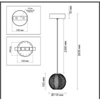 Подвесная люстра Odeon Light Crystal 5007/5LA - Превью изображения №6 — Интернет-магазин Time-Shop