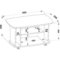 Журнальный столик Сокол СЖ-3 (дуб сонома) - Превью изображения №3 — Интернет-магазин Time-Shop