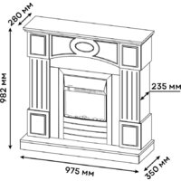 Каминокомплект Planta PORT005W-FS600B - Превью изображения №2 — Интернет-магазин Time-Shop
