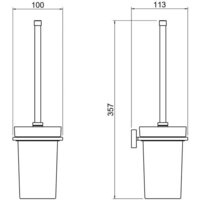 Ершик для унитаза Aquatek Либра AQ4310MB (черный матовый) - Превью изображения №5 — Интернет-магазин Time-Shop
