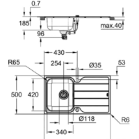 Кухонная мойка Grohe K500 45-S 86/50 1.0 rev 31571SD1 - Превью изображения №3 — Интернет-магазин Time-Shop