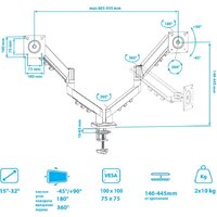 Кронштейн для монитора Kromax Office-14 (черный) - Превью изображения №8 — Интернет-магазин Time-Shop