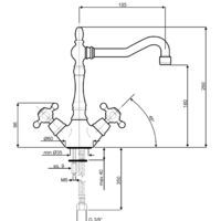 Смеситель Smeg MIR8O (латунный) - Превью изображения №2 — Интернет-магазин Time-Shop