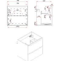  ЗОВ Тумба под умывальник Дион 80 D80LWP0M9003MKV5 (белый матовый) - Превью изображения №4 — Интернет-магазин Time-Shop