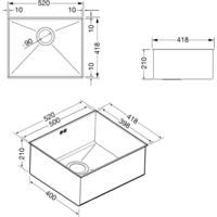 Кухонная мойка Smeg VSTQ50-2 - Превью изображения №3 — Интернет-магазин Time-Shop