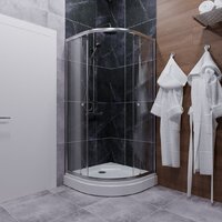 Душевой уголок Triton Альфа-Хром 90х90 (с поддоном) - Превью изображения №5 — Интернет-магазин Time-Shop