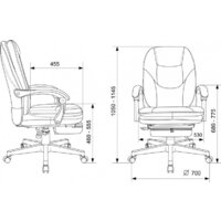 Офисное кресло Бюрократ CH-868N-BF (черный) - Превью изображения №3 — Интернет-магазин Time-Shop