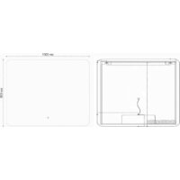  Grossman Зеркало Elegans-норма Black LED 17100802 (с сенсорным выключателем и подогревом) - Превью изображения №4 — Интернет-магазин Time-Shop