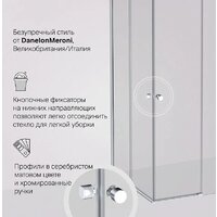 Душевой уголок AM.PM X-joy 90x90 W94G-403-9090-MT1K (серебристый/прозрачное стекло) - Превью изображения №4 — Интернет-магазин Time-Shop