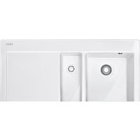 Кухонная мойка Franke Mythos MTK 651-100 (белый, чаша справа) - Превью изображения №1 — Интернет-магазин Time-Shop