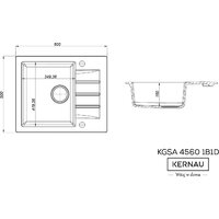Кухонная мойка Kernau KGS A 4560 1B1D Graphite - Превью изображения №7 — Интернет-магазин Time-Shop