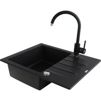 Кухонная мойка Kernau KGS A 4560 1B1D Graphite - Превью изображения №4 — Интернет-магазин Time-Shop