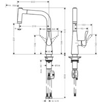 Смеситель Hansgrohe Metris 220 14834800 - Превью изображения №2 — Интернет-магазин Time-Shop