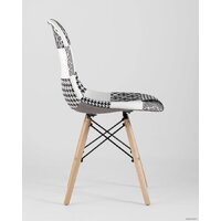 Стул Stool Group Eames DSW (пэчворк черный/белый) - Превью изображения №3 — Интернет-магазин Time-Shop