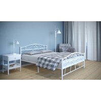 Кровать ИП Князев Морена 140x200 (белый муар) - Превью изображения №2 — Интернет-магазин Time-Shop