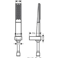 Душевая лейка Hansgrohe 26856700 - Превью изображения №2 — Интернет-магазин Time-Shop