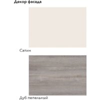 Готовая кухня Агута Альфа 1.6/60 (дуб пепельный/сатин/опал светлый) - Превью изображения №3 — Интернет-магазин Time-Shop