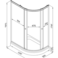 Душевой уголок Triton Коралл А1 120x80 L (мозаика) - Превью изображения №5 — Интернет-магазин Time-Shop