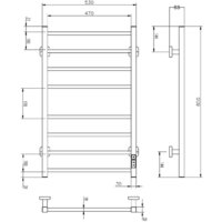 Полотенцесушитель Roxen Square BK-109SW-8T 11050-5385W (белый) - Превью изображения №6 — Интернет-магазин Time-Shop