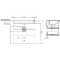  Aquanet Тумба под умывальник Вега 80 308334 - Превью изображения №9 — Интернет-магазин Time-Shop