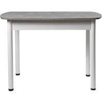 Кухонный стол ВВР ЛДСП Раздвижной (камень светлый/прямое белый) - Превью изображения №2 — Интернет-магазин Time-Shop