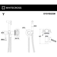 Гигиенический душ Whitecross SYSYBI2NIB (брашированный никель) - Превью изображения №3 — Интернет-магазин Time-Shop
