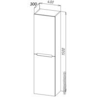  BelBagno Шкаф-пенал Etna-1500-2A-SC-BL-P-L (bianco lucido) - Превью изображения №2 — Интернет-магазин Time-Shop