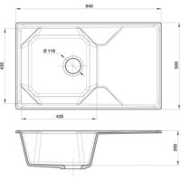 Кухонная мойка GranFest GF-U-840L (топаз) - Превью изображения №3 — Интернет-магазин Time-Shop