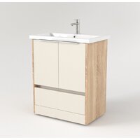  Дабер Тумба под умывальник 017 Cersanit Como 70 Т17.7С.0.18Б (бежевый/дуб бардолино/ручка белая) - Превью изображения №3 — Интернет-магазин Time-Shop