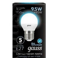 Светодиодная лампочка Gauss LED Globe E27 9.5 Вт 4100 К 105102210 - Превью изображения №2 — Интернет-магазин Time-Shop