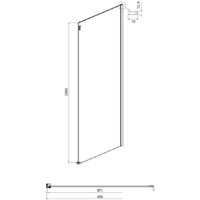 Душевая стенка Ambassador Benefit 90x200 90HX - Превью изображения №4 — Интернет-магазин Time-Shop