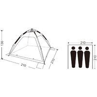 Кемпинговая палатка KingCamp Aosta 4082 (бирюзовый) - Превью изображения №2 — Интернет-магазин Time-Shop