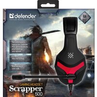 Наушники Defender Scrapper 500 (черный/красный) - Превью изображения №8 — Интернет-магазин Time-Shop
