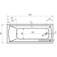 Ванна 1Марка Modern 160x70 - Превью изображения №5 — Интернет-магазин Time-Shop