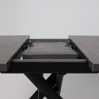 Кухонный стол Мамадома Leonel-130 раздвижной 130-165х85 (дымчатая керамика/черный) - Превью изображения №15 — Интернет-магазин Time-Shop