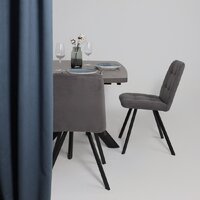 Кухонный стол Мамадома Leonel-130 раздвижной 130-165х85 (дымчатая керамика/черный) - Превью изображения №3 — Интернет-магазин Time-Shop