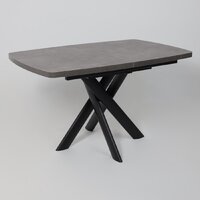 Кухонный стол Мамадома Leonel-130 раздвижной 130-165х85 (дымчатая керамика/черный) - Превью изображения №7 — Интернет-магазин Time-Shop