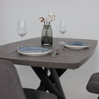 Кухонный стол Мамадома Leonel-130 раздвижной 130-165х85 (дымчатая керамика/черный) - Превью изображения №5 — Интернет-магазин Time-Shop