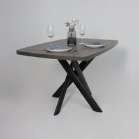 Кухонный стол Мамадома Leonel-130 раздвижной 130-165х85 (дымчатая керамика/черный) - Превью изображения №6 — Интернет-магазин Time-Shop