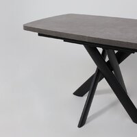 Кухонный стол Мамадома Leonel-130 раздвижной 130-165х85 (дымчатая керамика/черный) - Превью изображения №12 — Интернет-магазин Time-Shop