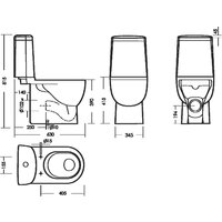 Унитаз напольный Sanita Luxe Fest Comfort WC.CC/Fest/2-DM/WHT.G/S1 - Превью изображения №6 — Интернет-магазин Time-Shop