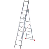 Лестница-стремянка Новая высота NV 223 алюминиевая трёхсекционная 3x10 ступеней - Превью изображения №2 — Интернет-магазин Time-Shop