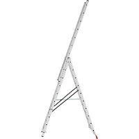 Лестница-стремянка Новая высота NV 223 алюминиевая трёхсекционная 3x10 ступеней - Превью изображения №4 — Интернет-магазин Time-Shop