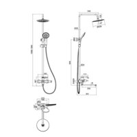 Душевая система  FRAP F2467-6 - Превью изображения №2 — Интернет-магазин Time-Shop