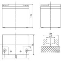 Аккумулятор для ИБП Powerman CA12240/UPS (12В/24 А·ч) - Превью изображения №3 — Интернет-магазин Time-Shop