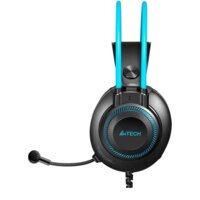 Наушники A4Tech Fstyler FH200U (черный/голубой) - Превью изображения №2 — Интернет-магазин Time-Shop